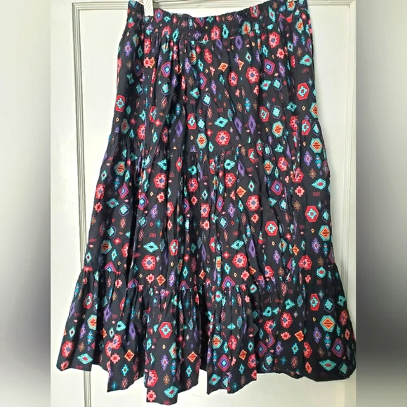 Vintage Roper Ruffled Aztec Skirt ππ€ π - Picture 1 of 4